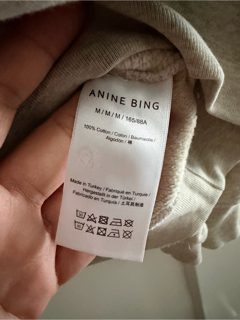 Anine Bing Jaci Sweatshirt in a heather grey size Medium - Picture 4 of 4